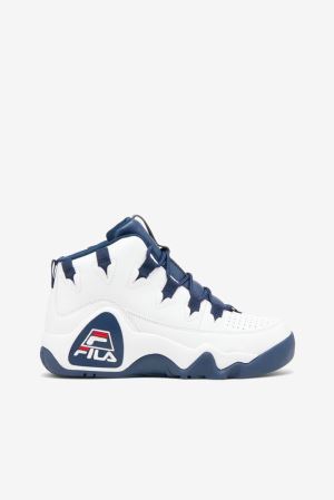 FILA Grant Hill 1 Sneakers White / Navy / Red,Womens Shoes | CA.LBORJN935